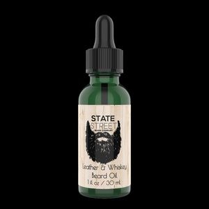 Beard Oil - Leather & Whiskey Scent - Made in USA